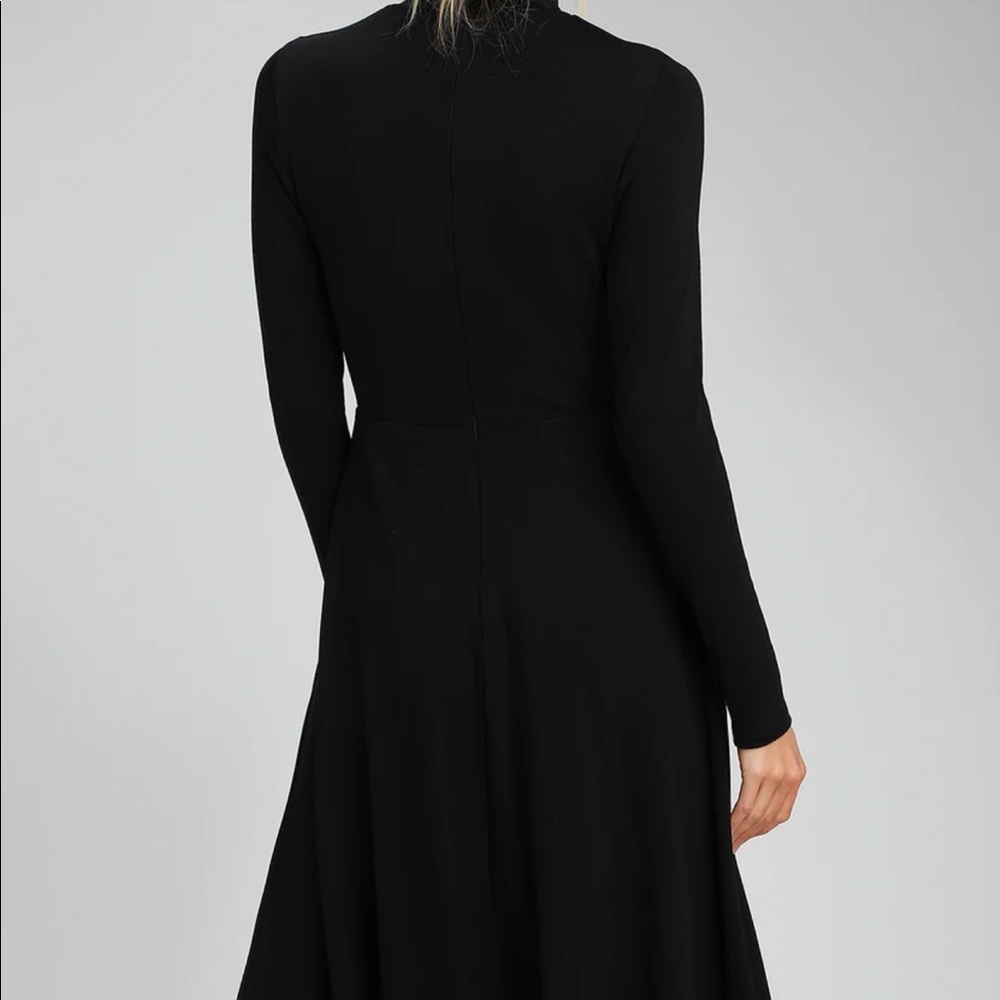 NWT Lulus Maliyah Black Long-Sleeve Dress - Picture 3 of 6
